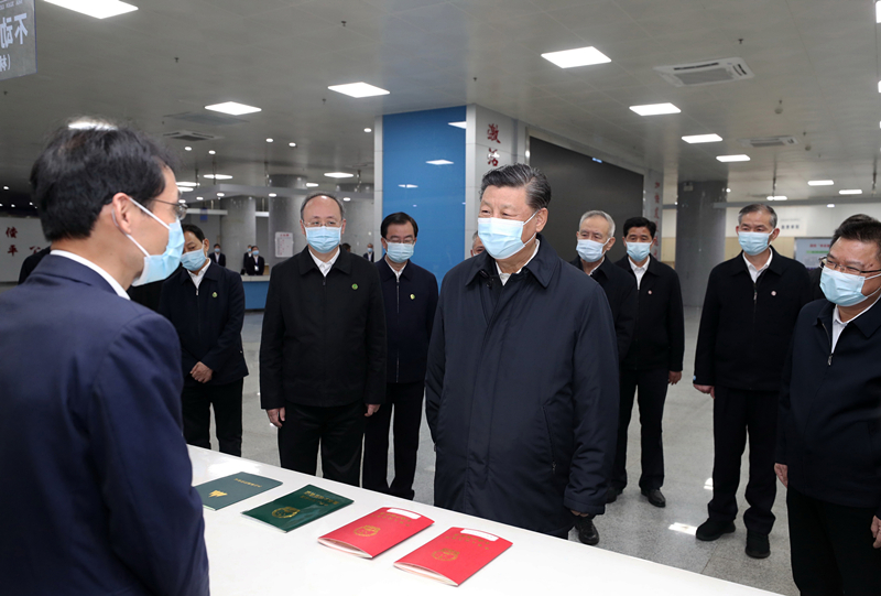 2021年3月23日，習(xí)近平在福建三明沙縣農(nóng)村產(chǎn)權(quán)交易中心考察。