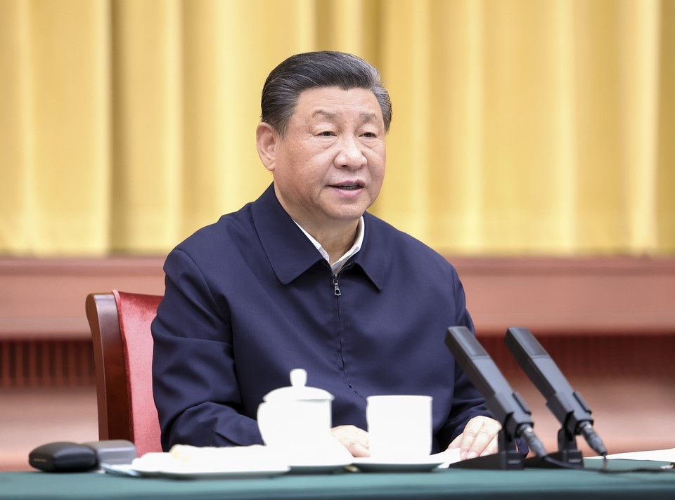 2024年3月20日下午，中共中央總書記、國家主席、中央軍委主席習(xí)近平在湖南省長沙市主持召開新時代推動中部地區(qū)崛起座談會并發(fā)表重要講話。新華社記者 鞠鵬 攝 