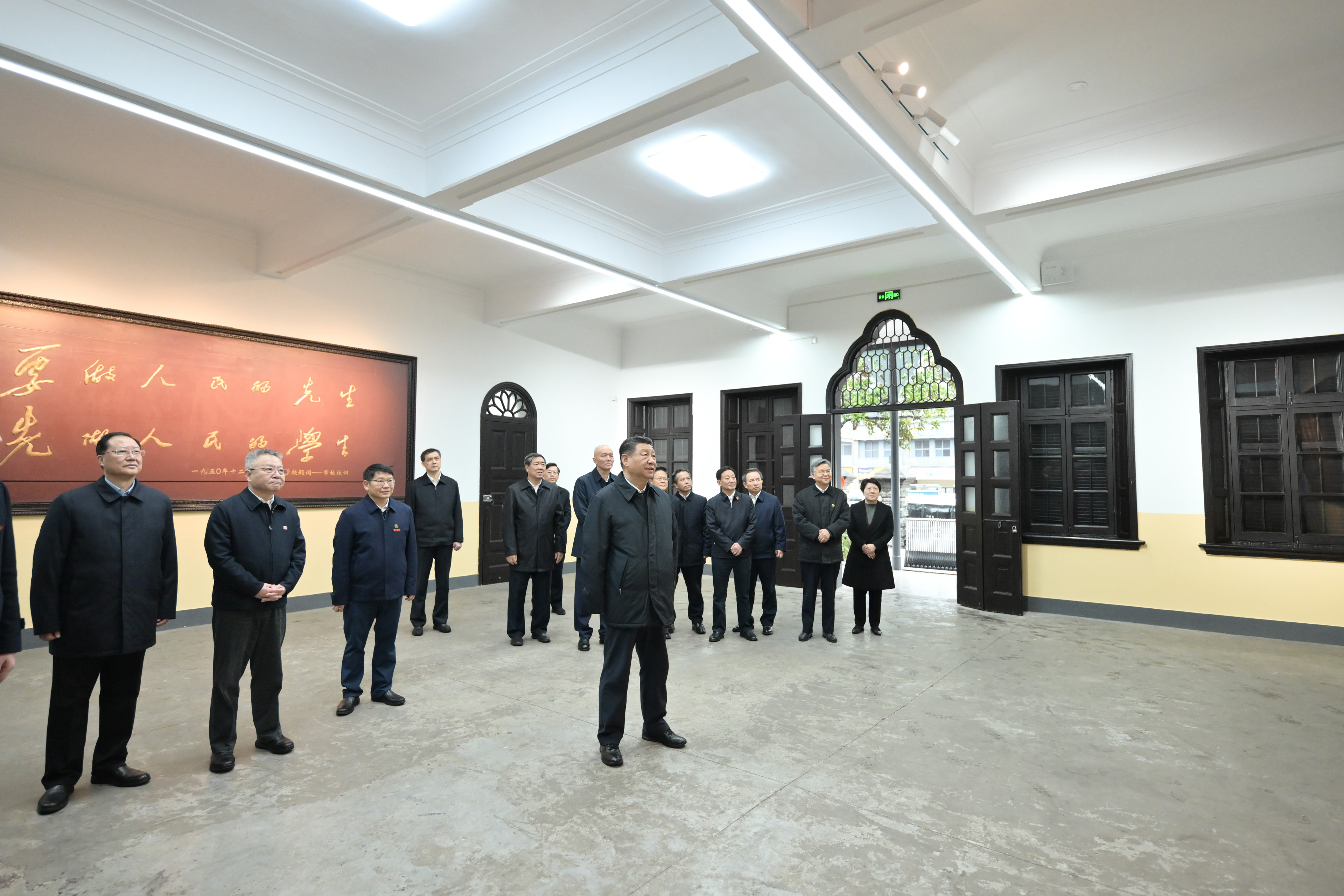 3月18日，習(xí)近平總書記在湖南第一師范學(xué)院（城南書院校區(qū)）考察。